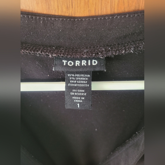 Torrid Deep Plunge, Peplum Shirt - Picture 3 of 3